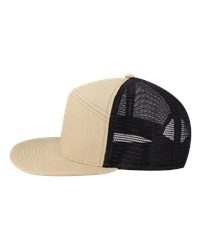 LEGACY H7FB Hopback Seven-Panel Trucker Cap - Khaki Ripstop/Black - detail