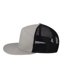 LEGACY H7FB Hopback Seven-Panel Trucker Cap - Light Grey/Black - detail