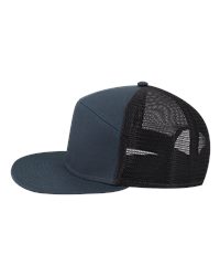 LEGACY H7FB Hopback Seven-Panel Trucker Cap - Navy/Black - detail