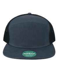 LEGACY H7FB Hopback Seven-Panel Trucker Cap - Navy/Black - front