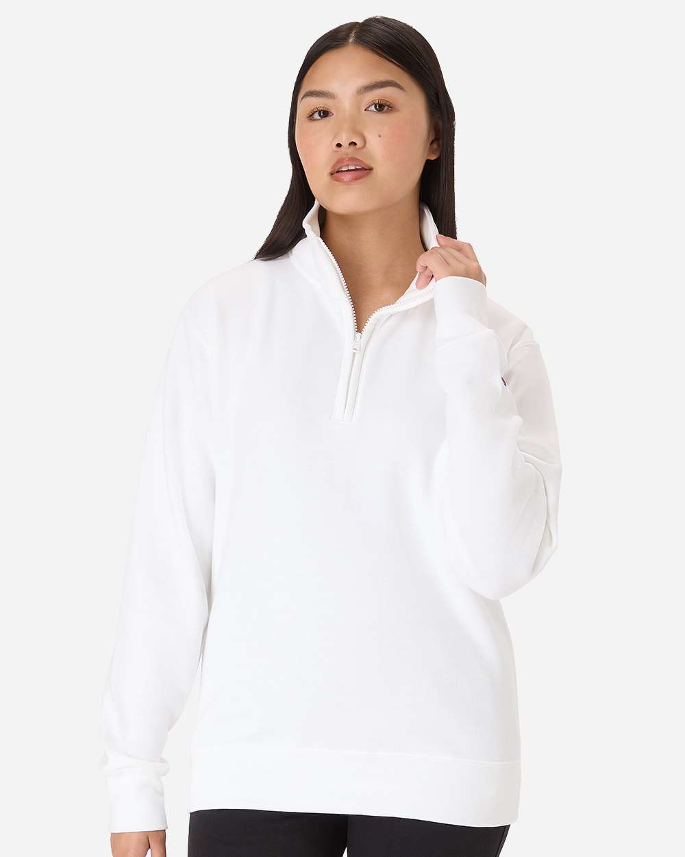 Champion S450 Powerblend® Quarter-Zip Pullover - White