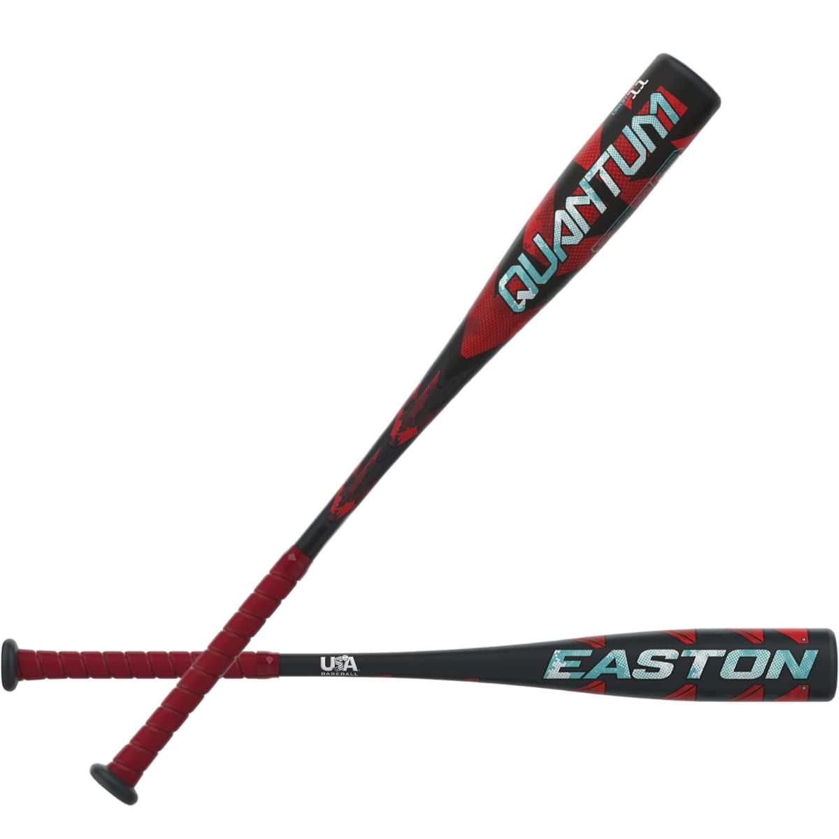 Easton 2024 Quantum -11 USA Approved Bat 2 5/8&quot; EUS4QUAN11 - Black Red - HIT a Double - 1