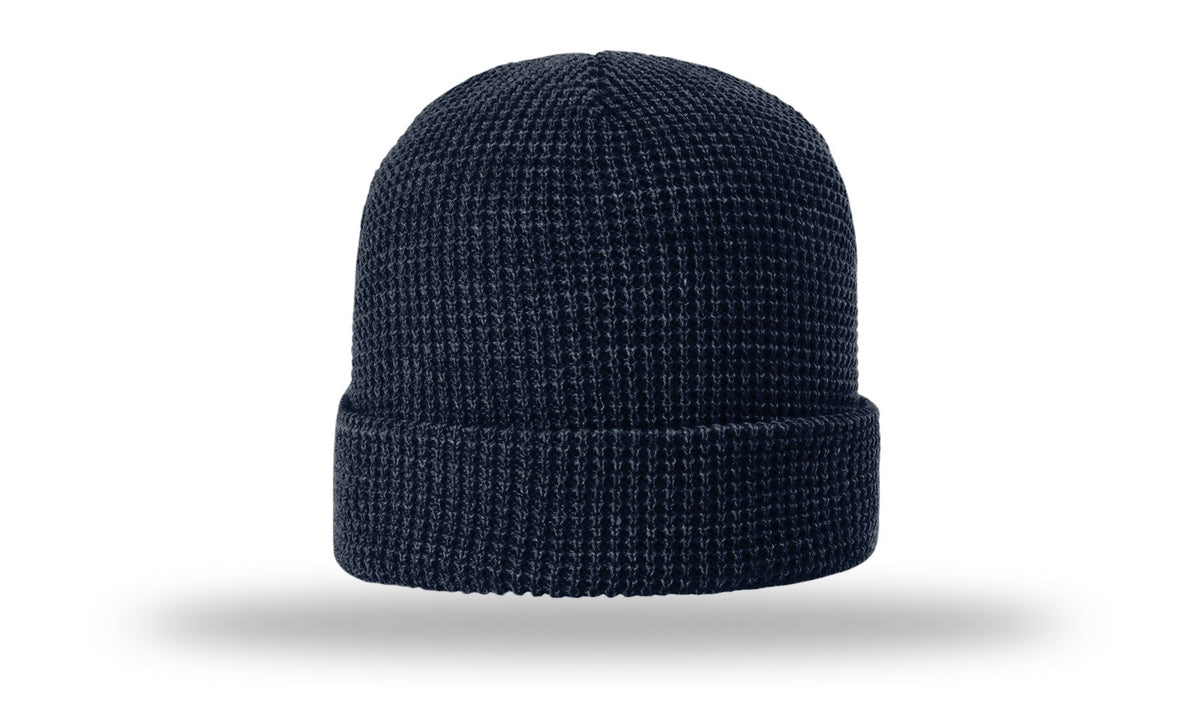 Richardson 146 Waffle Knit Beanie with Cuff - Navy - back view