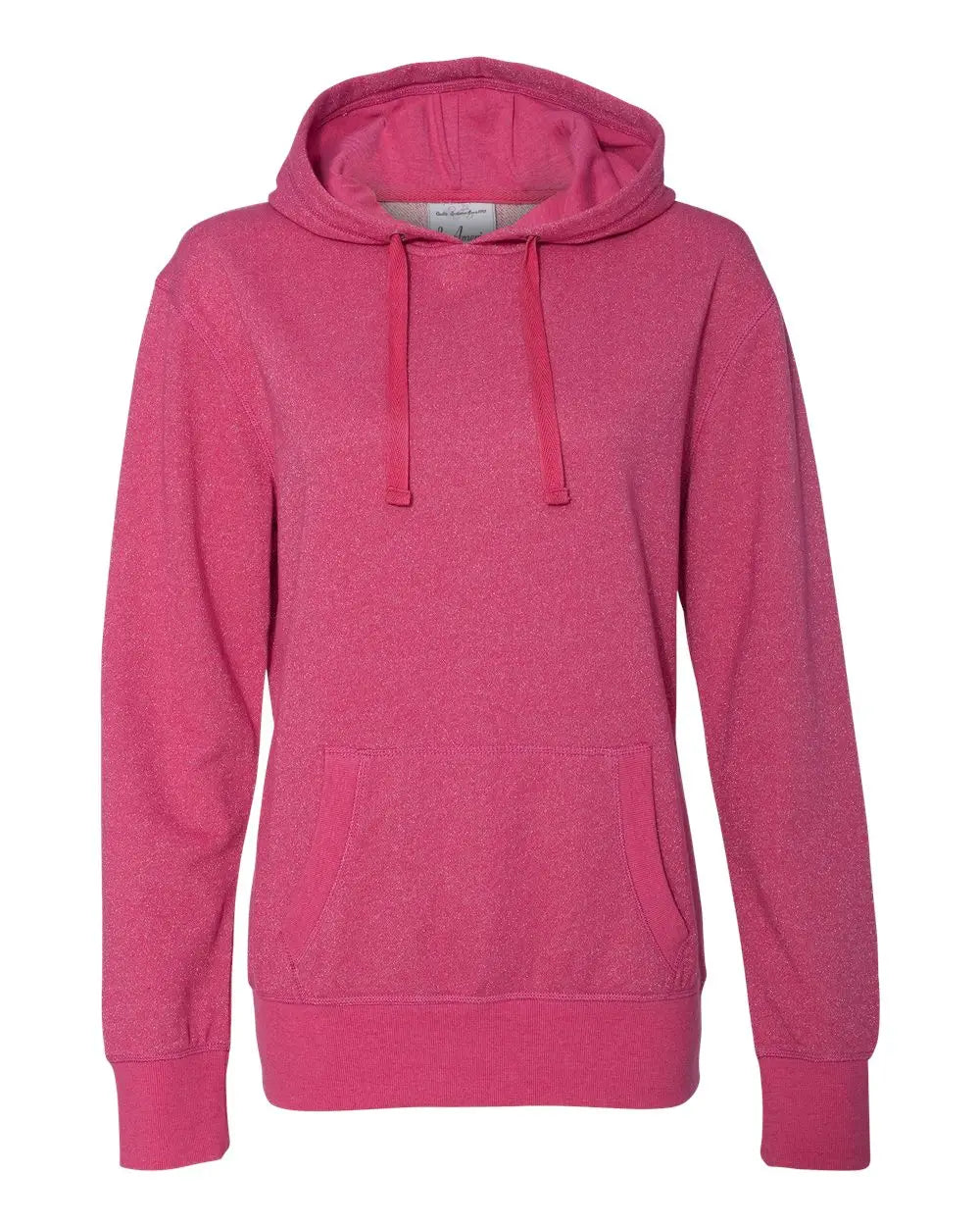 J. America 8860j Women’s Glitter French Terry Hooded Sweatshirt - 8860 - Wildberry Silver - Wildberry/ / Ladies Xs