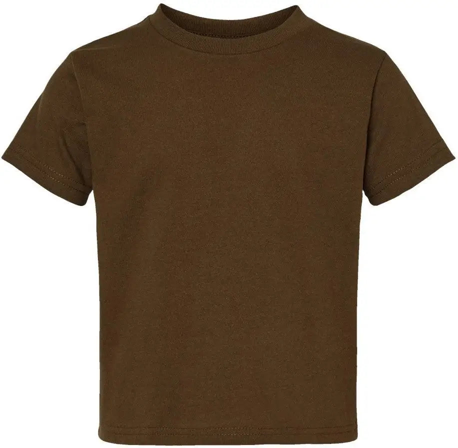 Rabbit Skins 3301j Juvy Youth Short Sleeve T-shirt - Brown - 5/6t