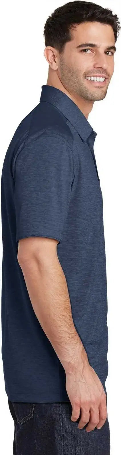 Port Authority K574 Digi Heather Performance Polo - Dress Blue Navy