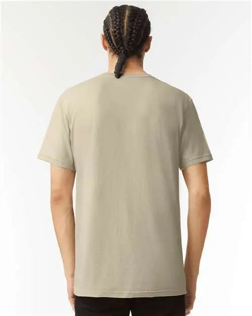 American Apparel 2006cvc Cvc V-neck Tee - Heather Khaki
