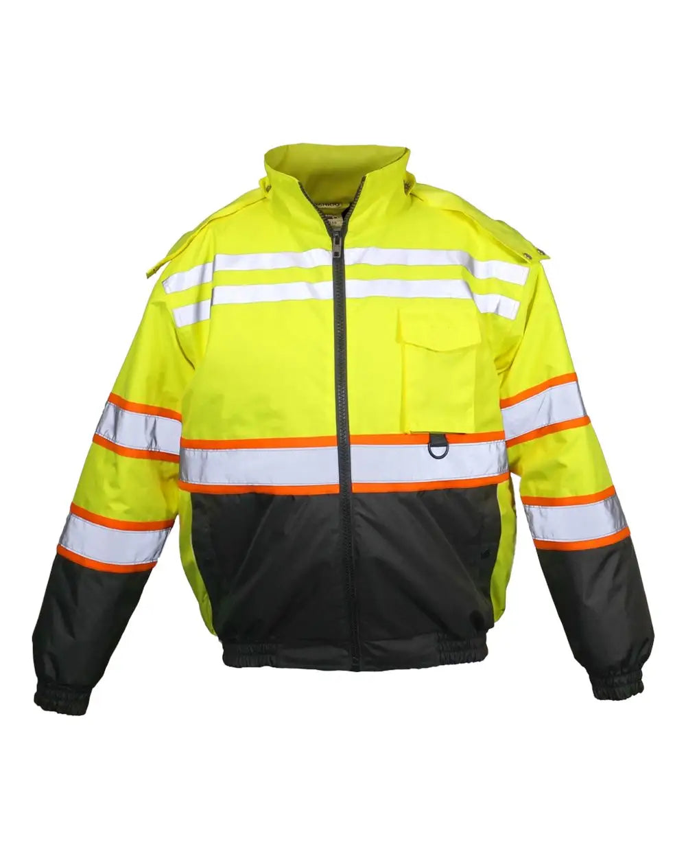 Kishigo Js156 Economy Contrast Class 3 Bomber Jacket - Lime / m
