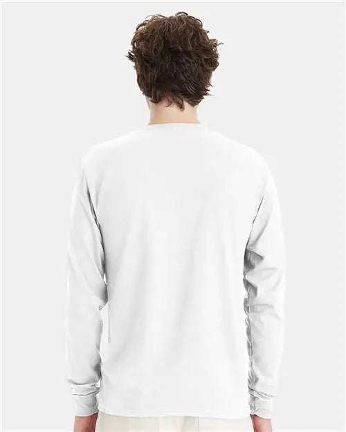 Hanes 5286 Essential-t Long Sleeve T-shirt - White