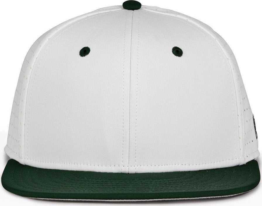The Game GB998 Perforated GameChanger Cap - White Dark Green - HIT a Double - 2