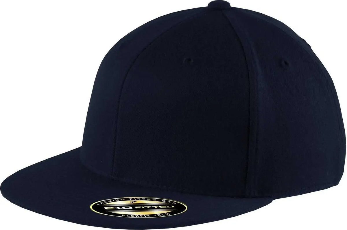 Port Authority C808 Flexfit 210 Flat Bill Cap - Navy - 7’’ - 7 3/8’’