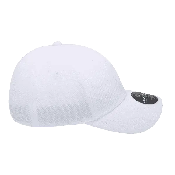Deckygolf 6105 Pique Patterned L/c Relaxed Cap - White - one Size Fits Most