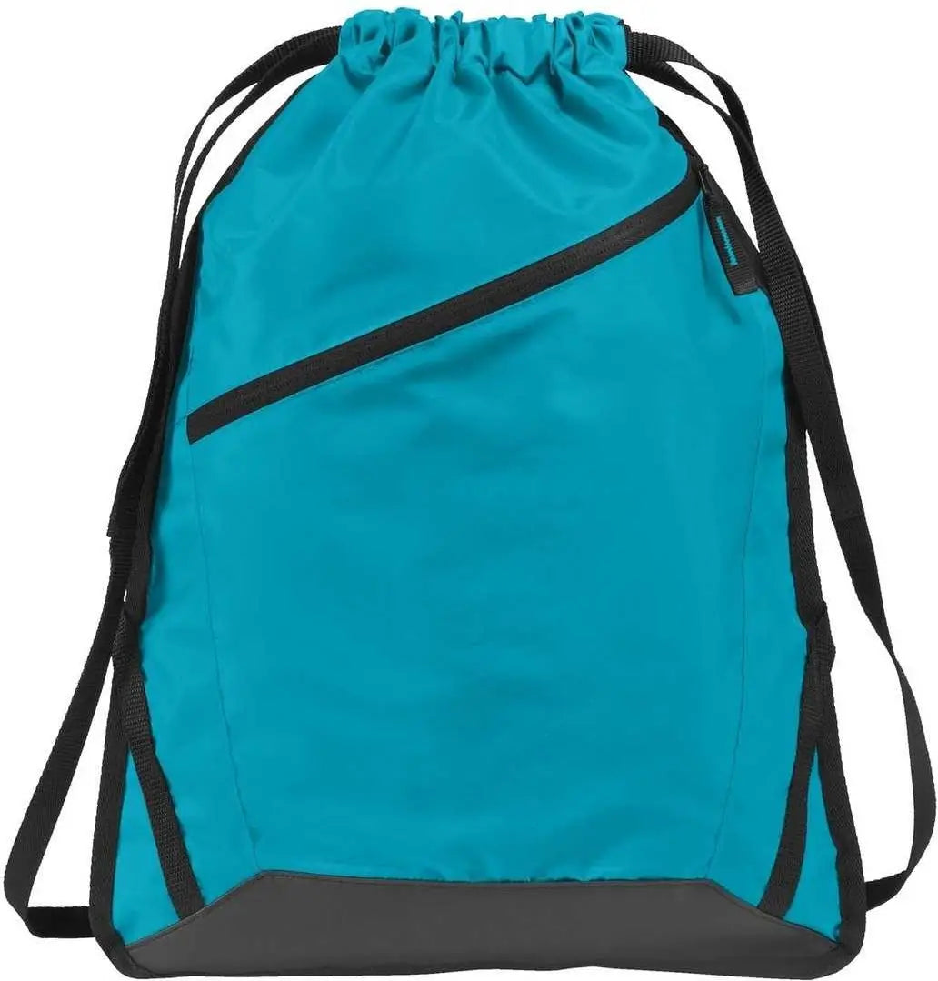 Port Authority Bg616 Zip-it Cinch Pack - Tropic Blue Black