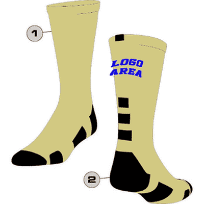 TCK Customizable Crew Socks - Baseline Pattern - HIT a Double - 1