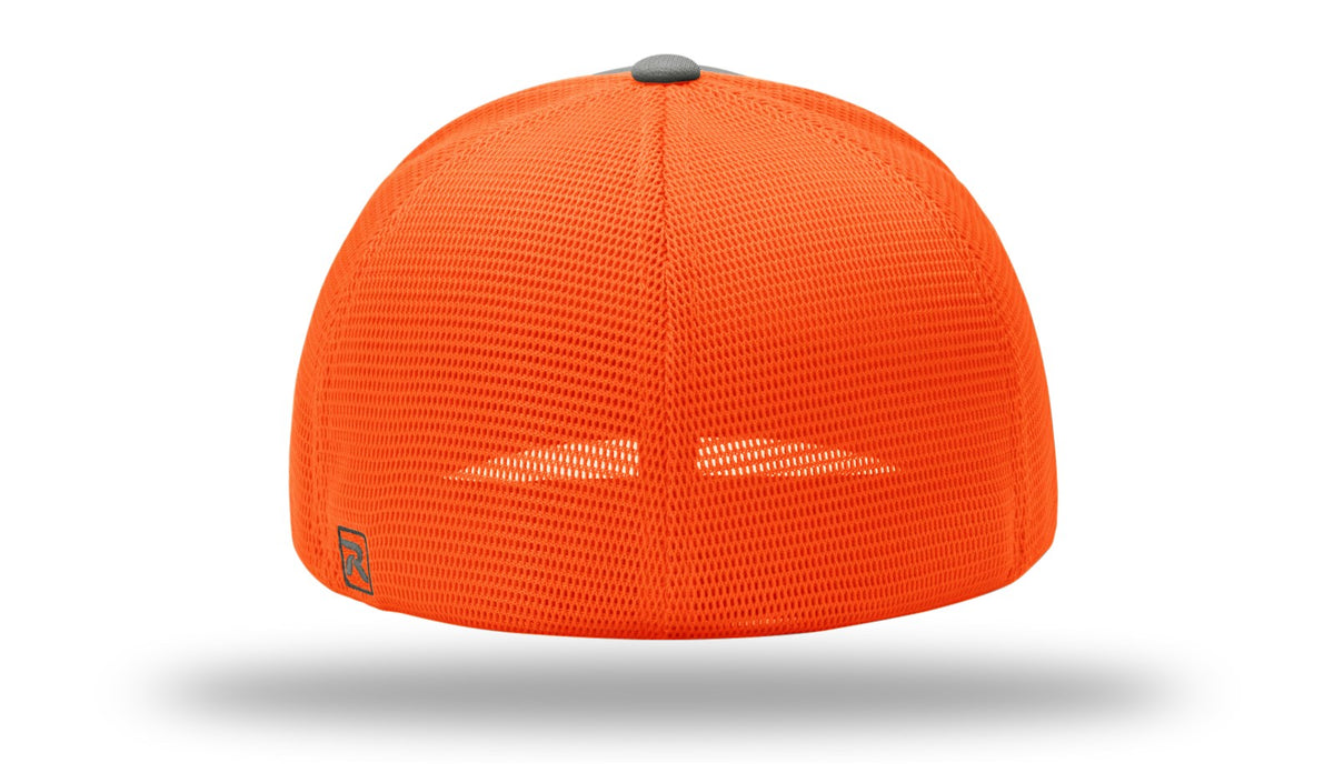 Richardson 172 Pulse Sportmesh R-Flex Split Cap - Asphalt Neon Orange back