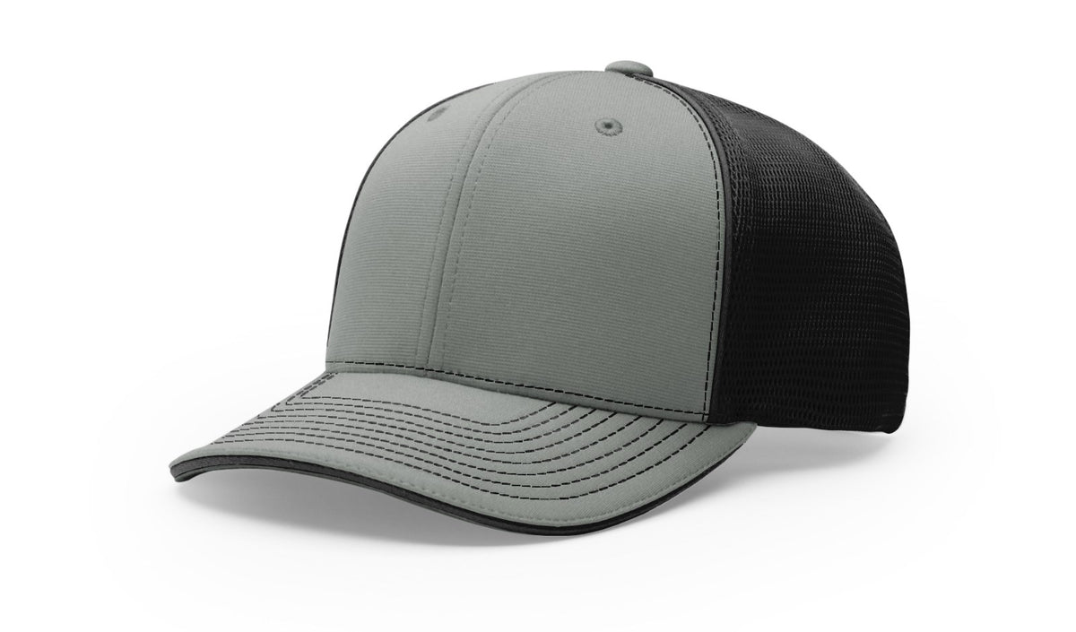 Richardson 172 Pulse Sportmesh R-Flex Split Cap - Storm Gray Black front