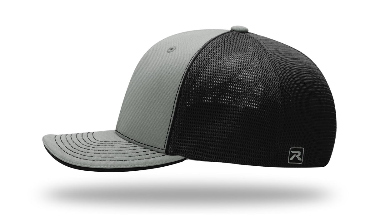 Richardson 172 Pulse Sportmesh R-Flex Split Cap - Storm Gray Black side