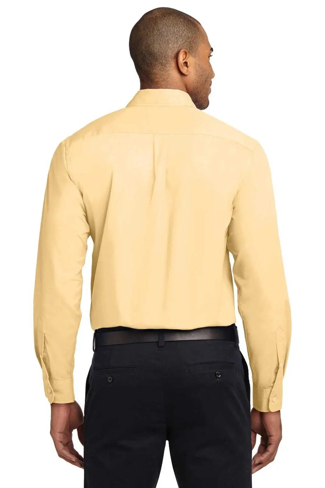 Port Authority S608es Extended Size Long Sleeve Easy Care Shirt - Yellow