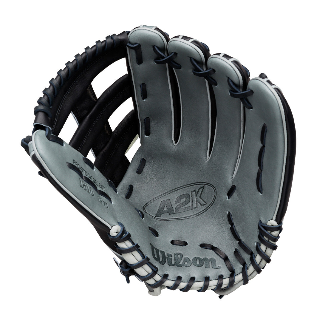 Wilson A2K 1810 12.75" Outfield Glove WBG10802RT1275 - Black Coal - HIT a Double - 2
