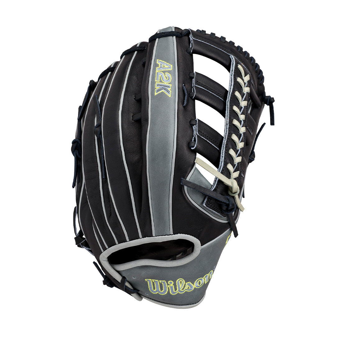 Wilson A2K 1810 12.75" Outfield Glove WBG10802RT1275 - Black Coal - HIT a Double - 1