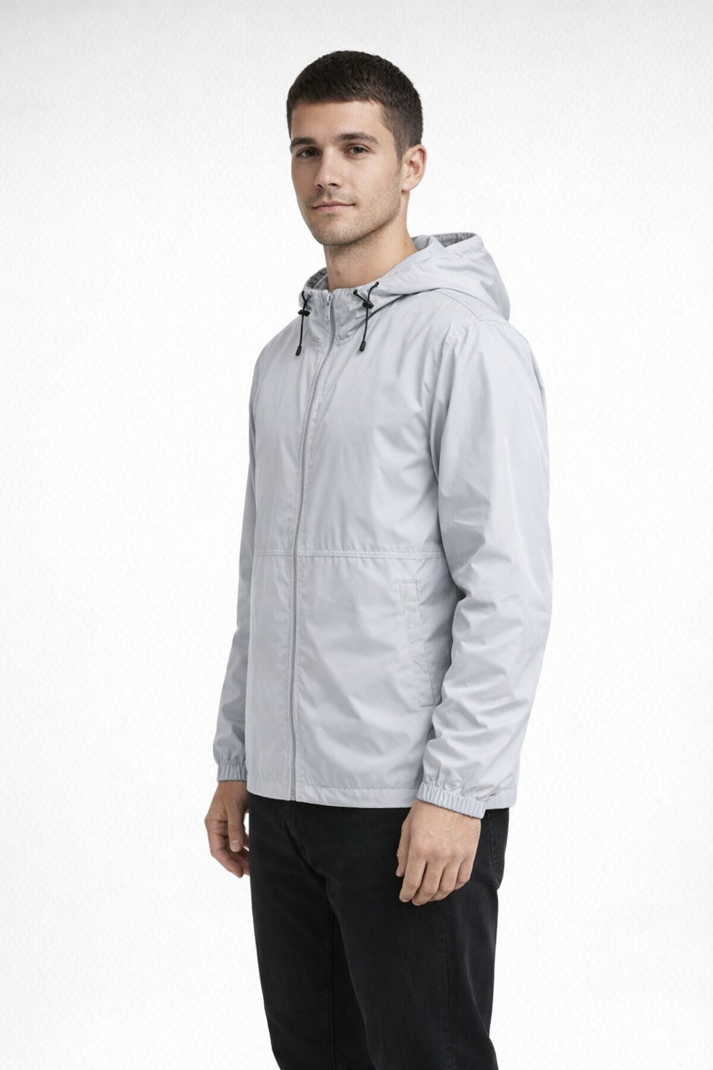 Pale Silver FULL ZIP WINDBREAKER