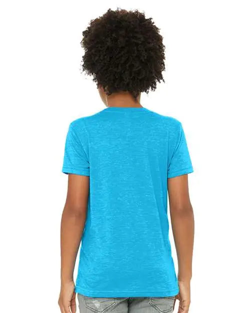 Bella + Canvas 3001ycvc Youth Cvc Jersey Tee - Neon Blue