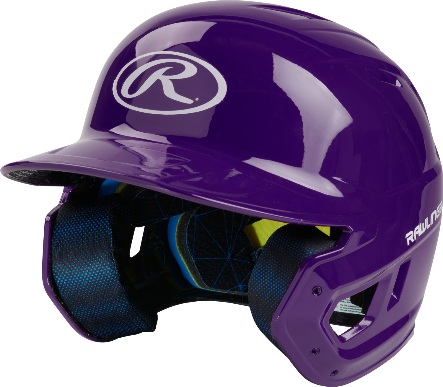 Rawlings Mach Gloss Color Batting Helmet - Purple