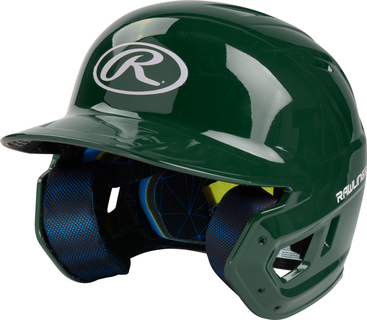 Rawlings Mach Gloss Color Batting Helmet - Dark Green