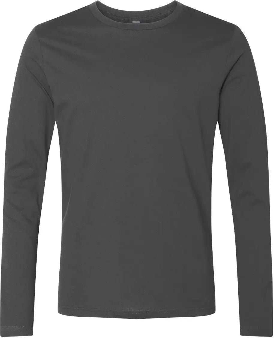 Next Level 3601 Cotton Long Sleeve T-shirt - Heavy Metal - Adult Xs