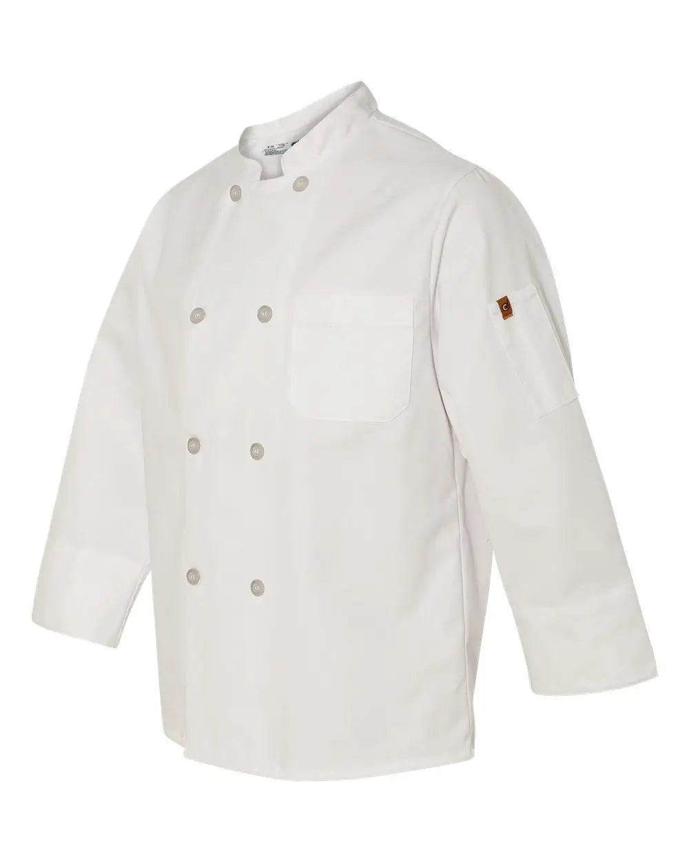 Chef Designs 0413 Button Coat with Thermometer Pocket - White / Xs