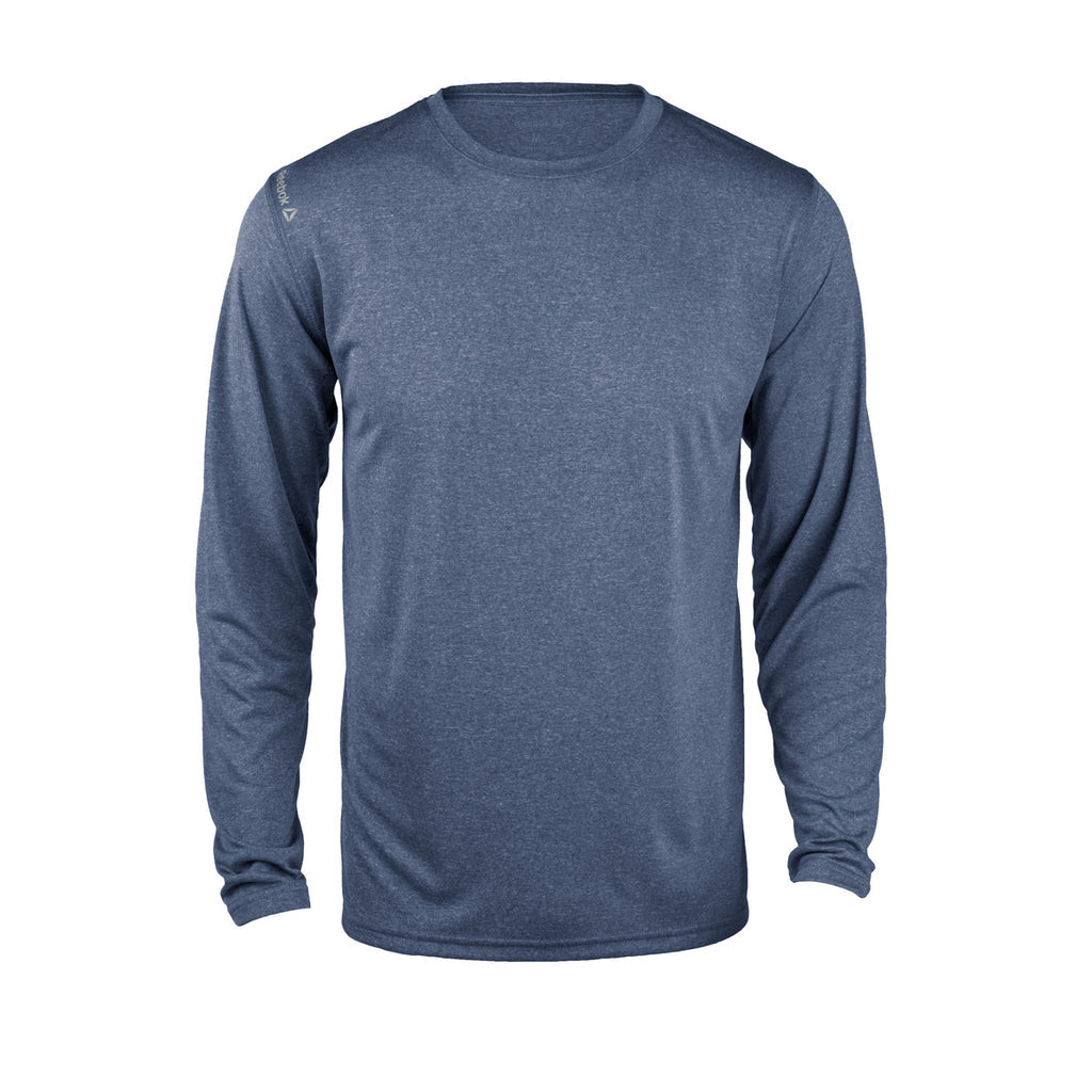 Reebok 7126 Marathon Long Sleeve Tee - Heather Navy