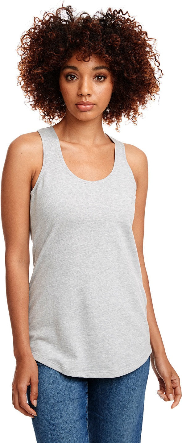 Next Level 6933 Women’s Lightweight French Terry Racerback Tank - Heather Grey