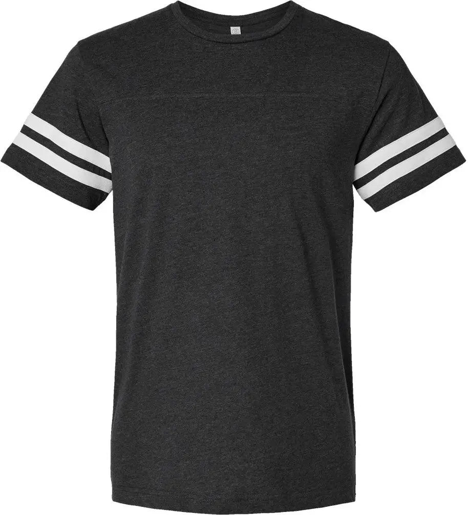 Lat 6937 Football Fine Jersey Tee - Vintage Smoke White - Gray / s