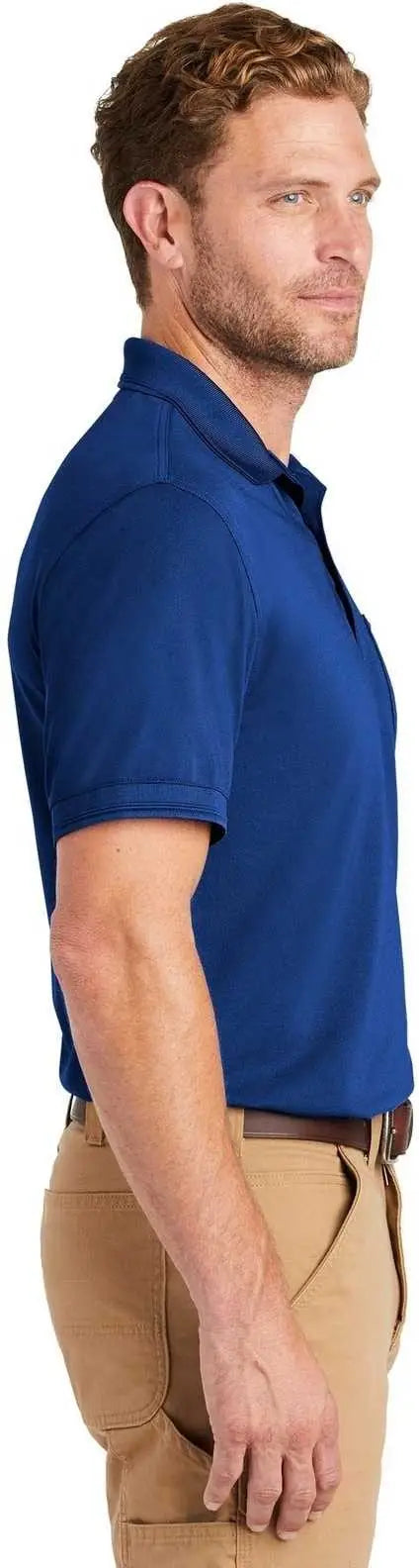 Cornerstone Cs4020p Industrial Snag-proof Pique Pocket Polo - Royal
