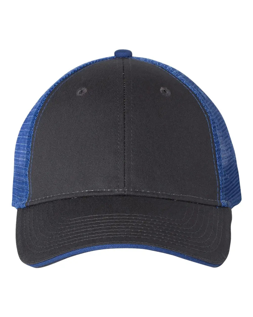 Valucap S102 Sandwich Trucker Cap - Charcoal Royal - one Size Fits Most