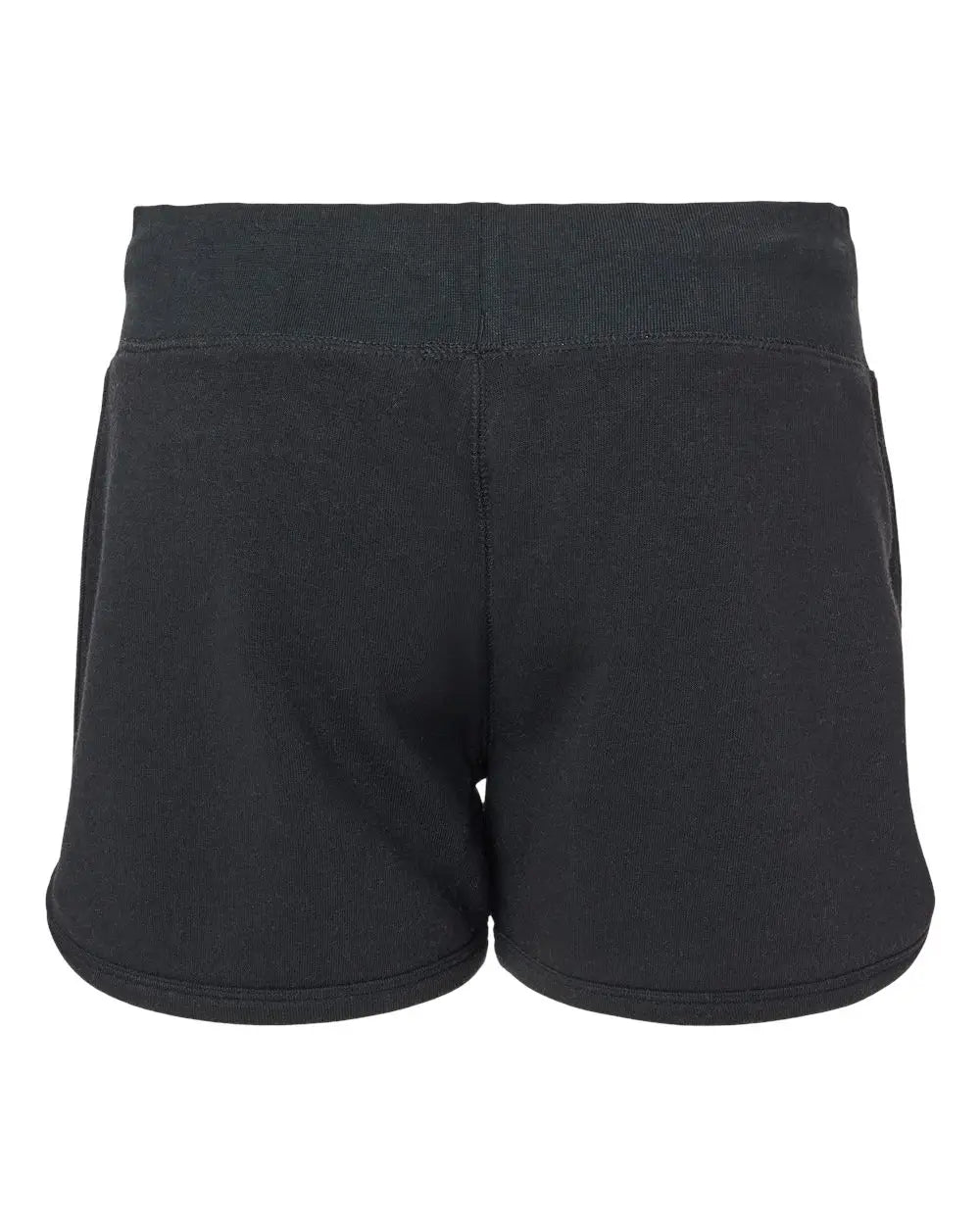 J. America 8856 Women’s Fleece Shorts - Black Solid