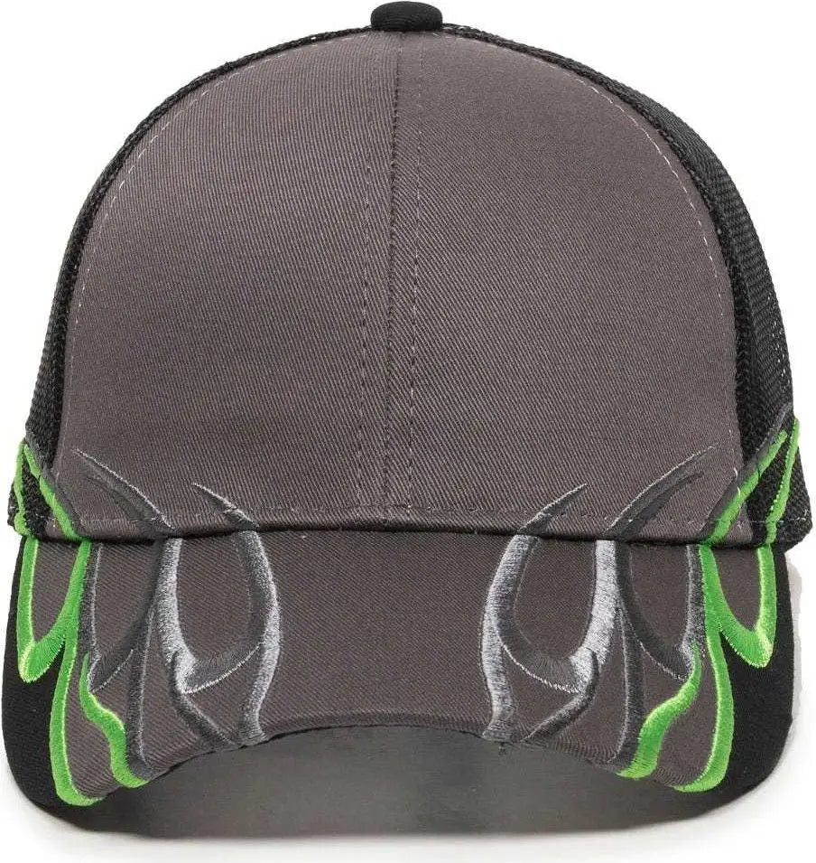 Oc Sports Wav-605m Adjustable Mesh Back Cap - Charcoal Black - Dark Gray / 6 7/8’’ - 7 1/2’’