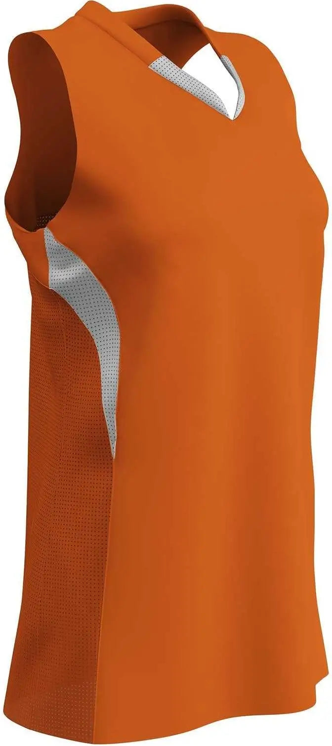 Champro Bs30 Decoy Racerback Softball Jersey - Orange White