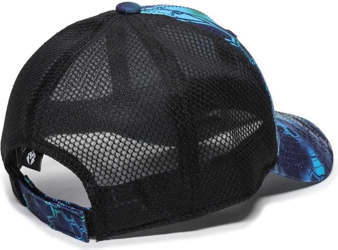 Oc Sports Pfc-150m Adjustable Mesh Back Cap - Kryptek Pontus Black - 6 7/8’’ - 7 1/2’’