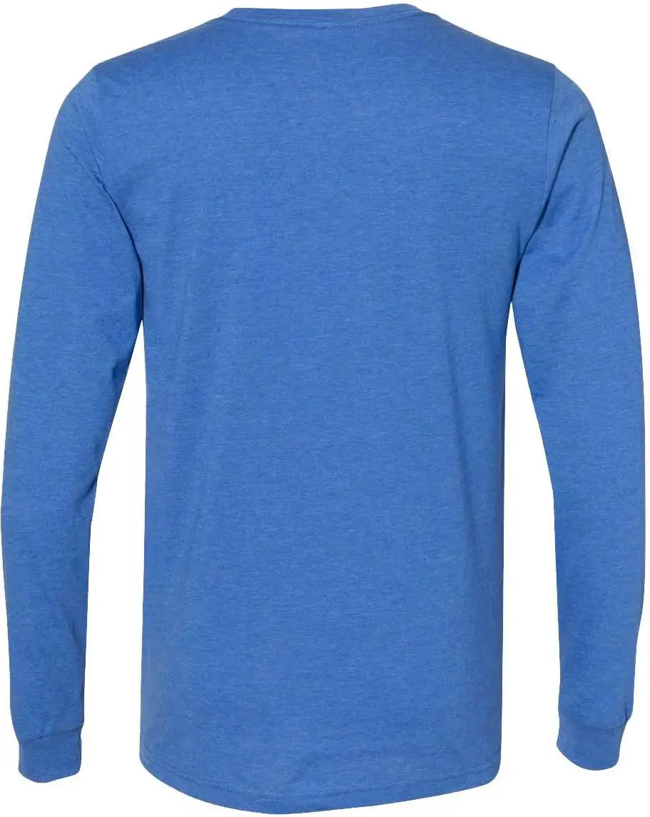 Bella + Canvas 3501cvc Heather Cvc Long Sleeve Tee - True Royal - Xs