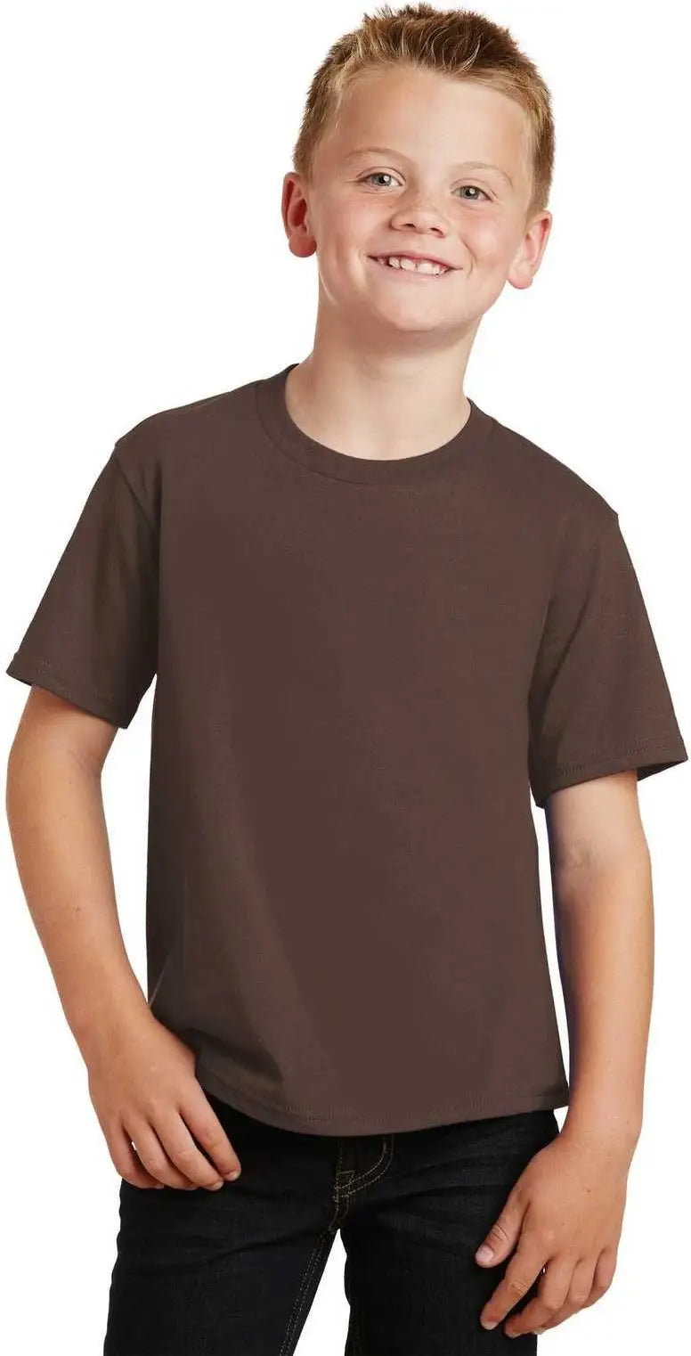 Port & Company Pc450y Youth Fan Favorite Tee - Dark Chocolate Brown