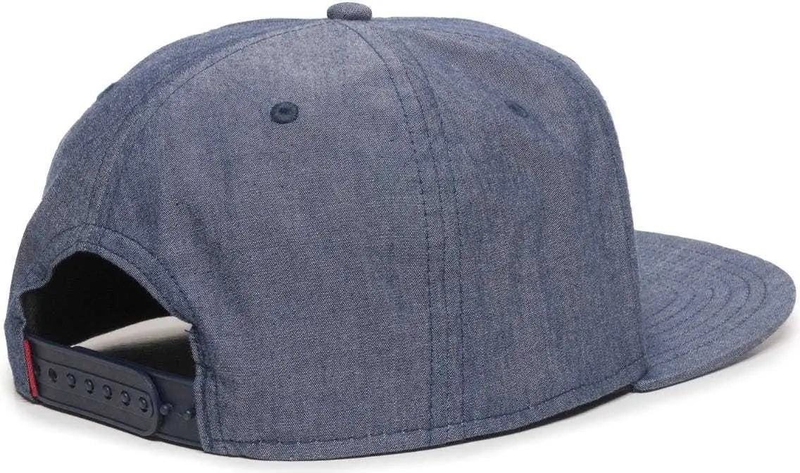 Oc Sports Redlbl105 Adjustable Flat Bill Heathered Cap - Navy - 6 7/8’’ - 7 1/2’’