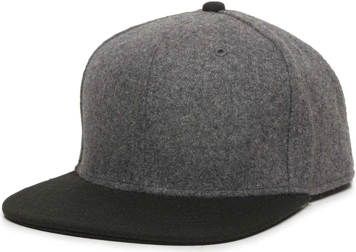 Oc Sports Redlbl104 Adjustable Flat Bill Cap - Charcoal Black - Dark Gray / 6 7/8’’ - 7 1/2’’