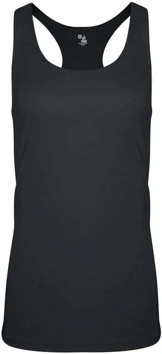 Badger Sport 4966 Tri-blend Ladies’ Racerback Tank - Black