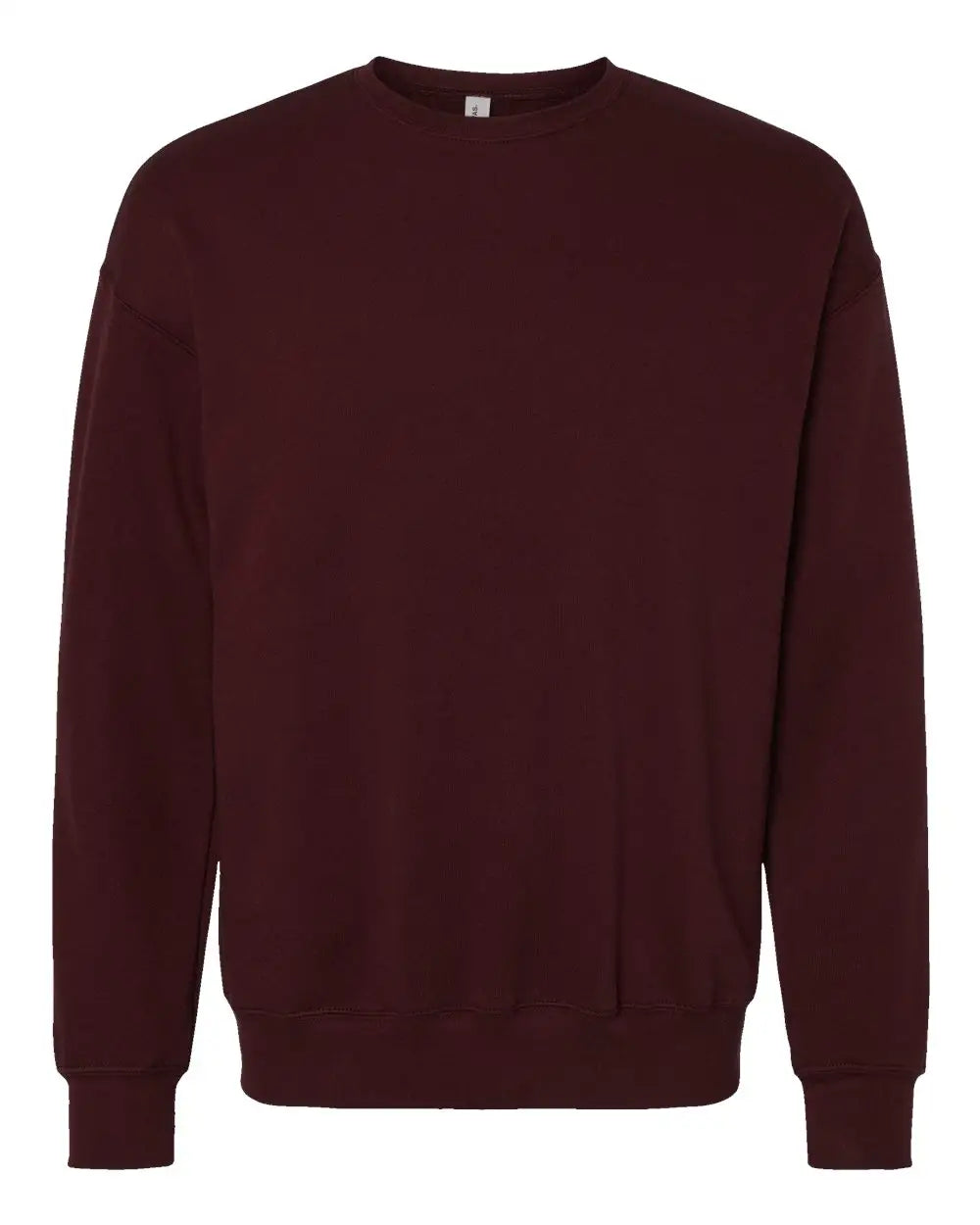 Bella + Canvas 3945 Sponge Fleece Drop Shoulder Crewneck Sweatshirt - Maroon - Xs