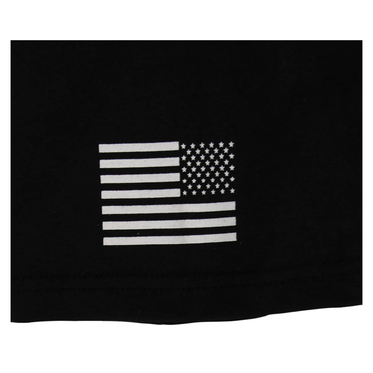 2-sided Security T-shirt with us Flag on Sleeve - Black