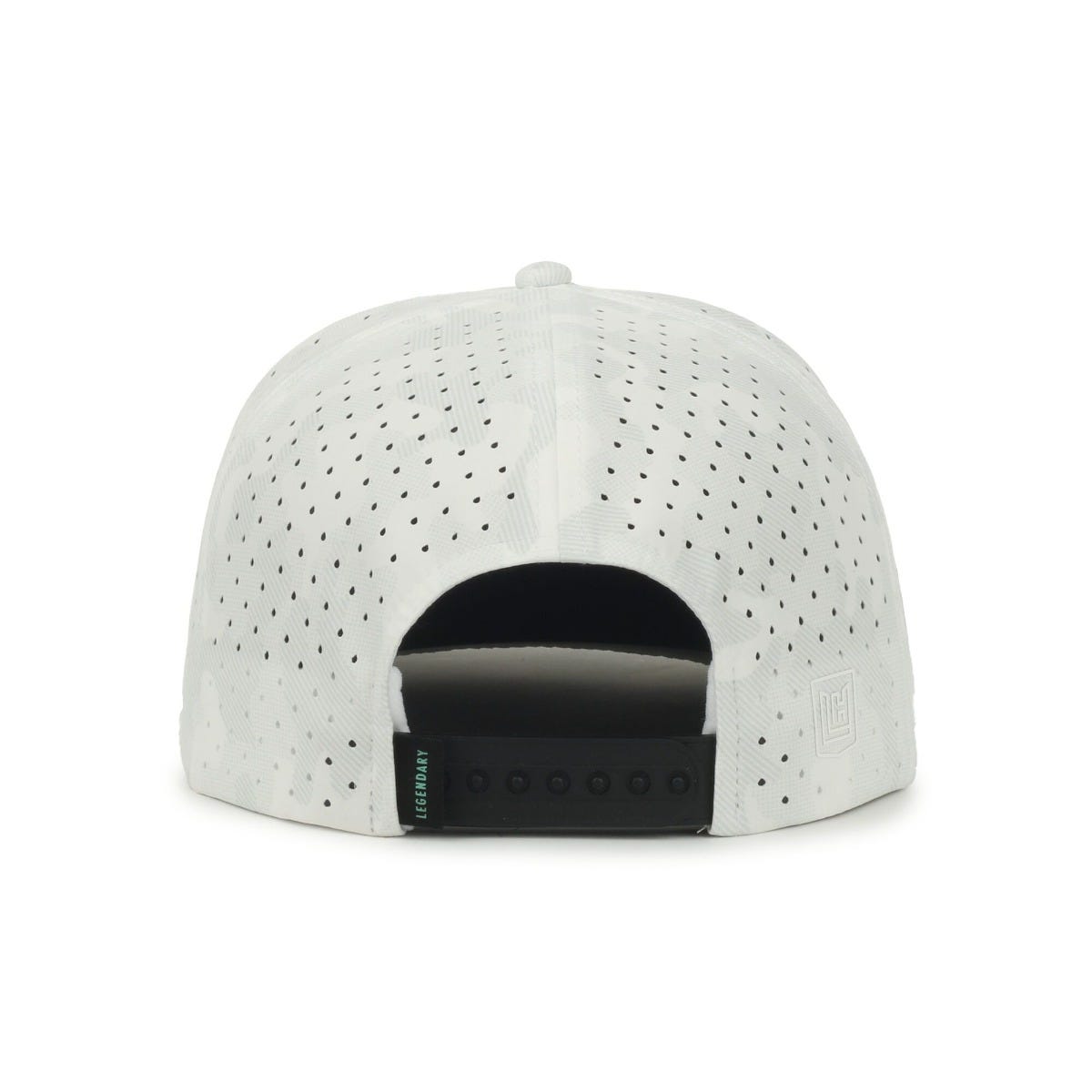 Legendary Headwear ALTURA Perforated Flat Visor Snapback Cap - White Camo