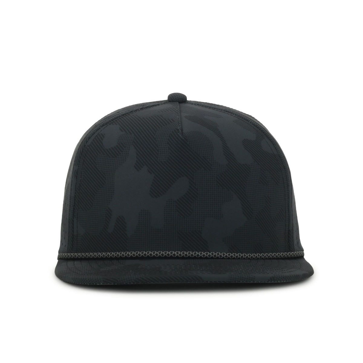 Legendary Headwear ALTURA Perforated Flat Visor Snapback Cap - Black Camo