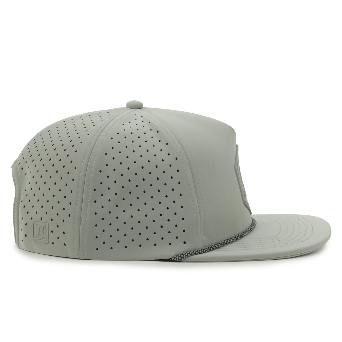 Legendary Headwear ALTURA GROVE Perforated Flat Visor Snapback Cap with Patch - Gray Patch/Gray
