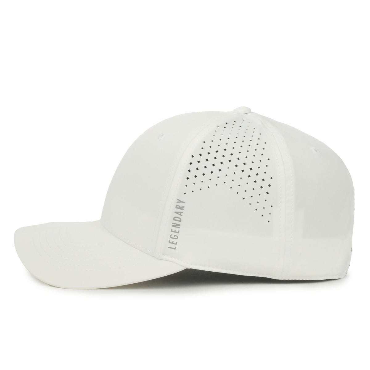 Legendary Headwear AXIS Perforated Low Crown Performance Cap - White